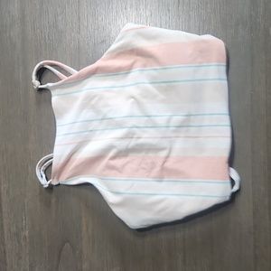 ROXY multi color striped bikini top, size XS